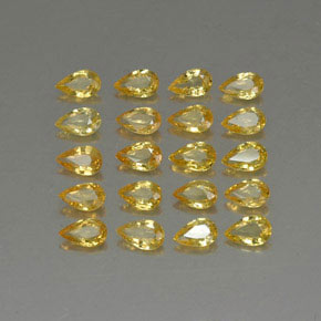 Gemas de zafiro oro natural de  ct, en forma de pera, VVS-VS