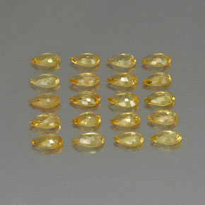 Gemas de zafiro oro natural de  ct, en forma de pera, VVS-VS