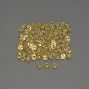 Gemas de zafiro amarillo natural de  ct, corte redondo, VVS-VS