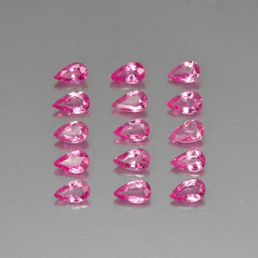 Gemas de zafiro rosa natural de  ct, en forma de pera, VVS-VS