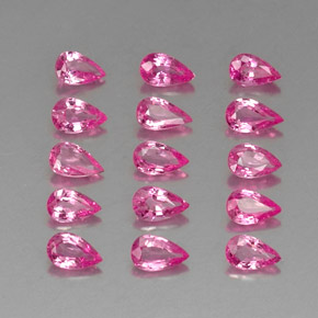 Gemas de zafiro rosa natural de  ct, en forma de pera, VVS-VS