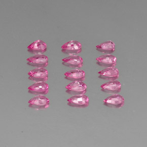 Gemas de zafiro rosa natural de  ct, en forma de pera, VVS-VS