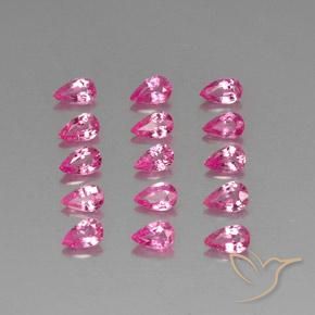 3.93ctw Natural Rosado oscuro medio Zafiro, En forma de pera, VVS-VS