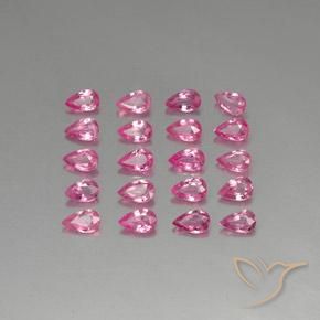 Gemas de Zafiro Magenta intenso natural de 5.09 ct, En forma de pera, VVS-VS