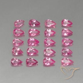 Gemas de Zafiro Magenta intenso natural de 5.09 ct, En forma de pera, VVS-VS
