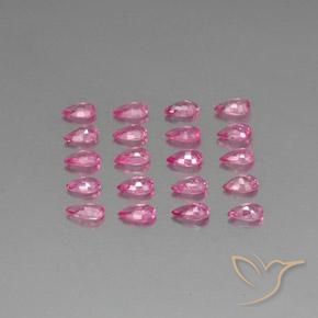 Gemas de Zafiro Magenta intenso natural de 5.09 ct, En forma de pera, VVS-VS