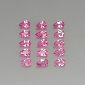 Gemas de zafiro rosa natural de  ct, en forma de pera, VVS-VS