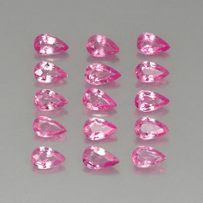 Gemas de zafiro rosa natural de  ct, en forma de pera, VVS-VS