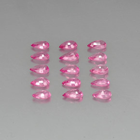 Gemas de zafiro rosa natural de  ct, en forma de pera, VVS-VS