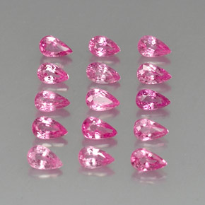 Gemas de zafiro rosa natural de 4,21 ct, en forma de pera, VVS-VS