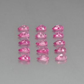 Gemas de zafiro rosa natural de 4,21 ct, en forma de pera, VVS-VS