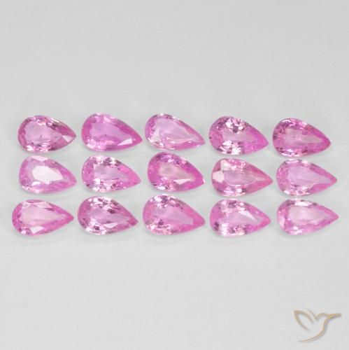 Gemas de Zafiro Magenta intenso natural de 3.77 ct, En forma de pera, VVS-VS