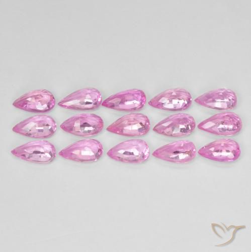 Gemas de Zafiro Magenta intenso natural de 3.77 ct, En forma de pera, VVS-VS