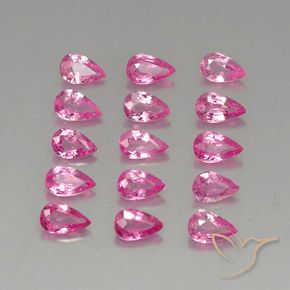 Gemas de zafiro rosa natural de 3,58 ct, en forma de pera, VVS-VS