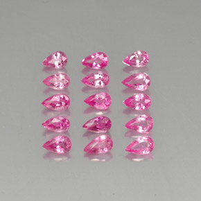 Gemas de zafiro rosa natural de  ct, en forma de pera, VVS-VS