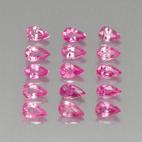 Gemas de zafiro rosa natural de  ct, en forma de pera, VVS-VS