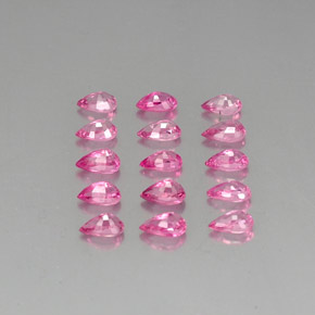 Gemas de zafiro rosa natural de  ct, en forma de pera, VVS-VS