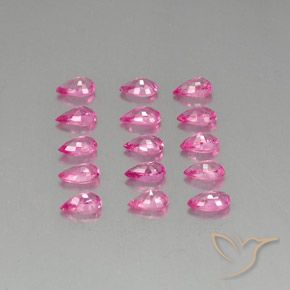 Gemas de Zafiro Rosado intenso natural de 4.01 ct, En forma de pera, VVS-VS