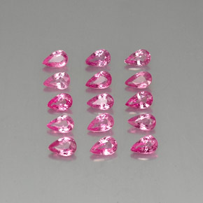 Gemas de zafiro rosa natural de  ct, en forma de pera, VVS-VS