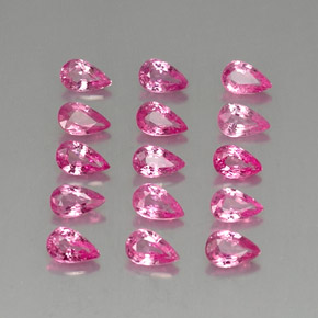 Gemas de zafiro rosa natural de  ct, en forma de pera, VVS-VS
