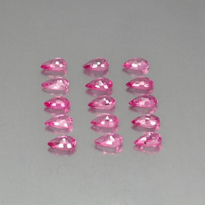 Gemas de zafiro rosa natural de  ct, en forma de pera, VVS-VS