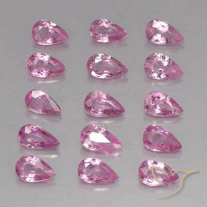 Gemas de zafiro rosa natural de 3,99 ct, en forma de pera, VVS-VS