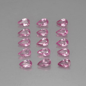 Gemas de zafiro rosa natural de 3,61 ct, en forma de pera, VVS-VS