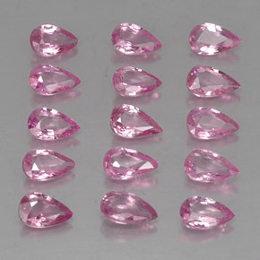 Gemas de zafiro rosa natural de 3,61 ct, en forma de pera, VVS-VS