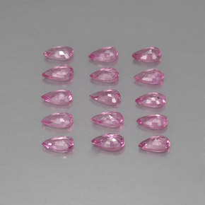Gemas de zafiro rosa natural de 3,61 ct, en forma de pera, VVS-VS