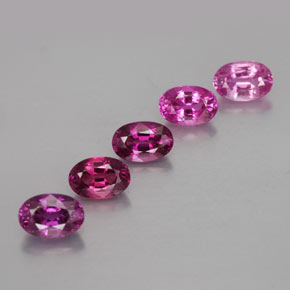 Gemas de zafiro rosa natural de  ct, corte óvalo, VVS-VS