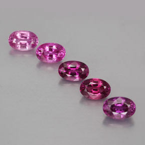 Gemas de zafiro rosa natural de  ct, corte óvalo, VVS-VS