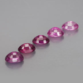 Gemas de zafiro rosa natural de  ct, corte óvalo, VVS-VS