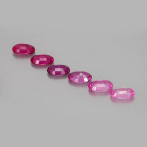 Gemas de zafiro rosa natural de  ct, corte óvalo, VVS-VS