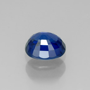 Zafiro azul natural de 2,01 ct, corte óvalo, VS
