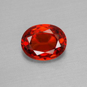 Zafiro naranja natural de 1,21 ct, corte óvalo, VVS