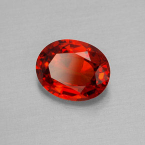 Zafiro naranja natural de 1,21 ct, corte óvalo, VVS