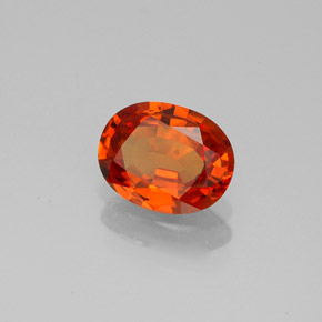 Zafiro naranja natural de 1,21 ct, corte óvalo, VVS