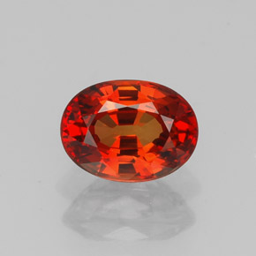Zafiro naranja natural de 1,09 ct, corte óvalo, VVS