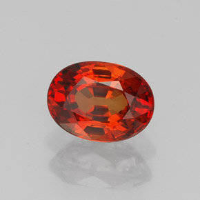 Zafiro naranja natural de 1,09 ct, corte óvalo, VVS