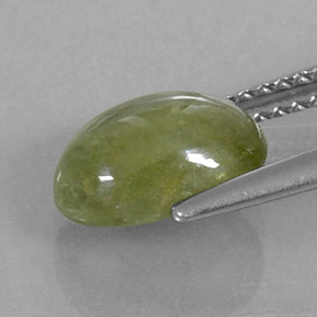 Zafiro verde natural de 2,97 ct, transparente, transparente / translúcido