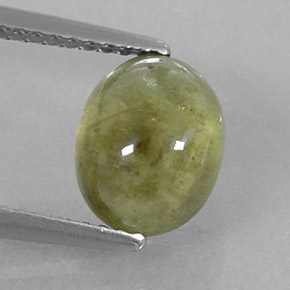 Zafiro verde natural de 3,17 ct, transparente, transparente / translúcido