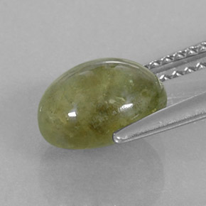Zafiro verde natural de 3,17 ct, transparente, transparente / translúcido