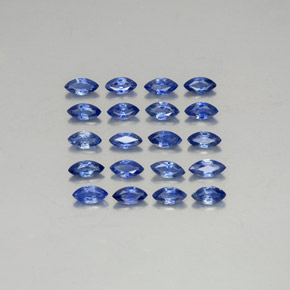 Gemas de zafiro azul natural de  ct, marquesa, VVS-VS
