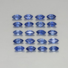 Gemas de zafiro azul natural de  ct, marquesa, VVS-VS