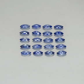 Gemas de zafiro azul natural de  ct, marquesa, VVS-VS