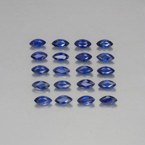 Gemas de zafiro azul natural de  ct, marquesa, VVS-VS