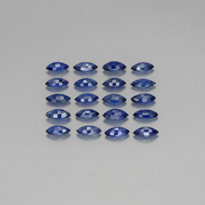 Gemas de zafiro azul natural de  ct, marquesa, VVS-VS