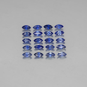 Gemas de zafiro azul natural de  ct, marquesa, VVS-VS