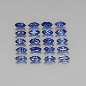 Gemas de zafiro azul natural de  ct, marquesa, VVS-VS