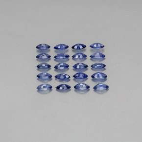 Gemas de zafiro azul natural de  ct, marquesa, VVS-VS